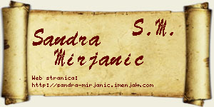 Sandra Mirjanić vizit kartica